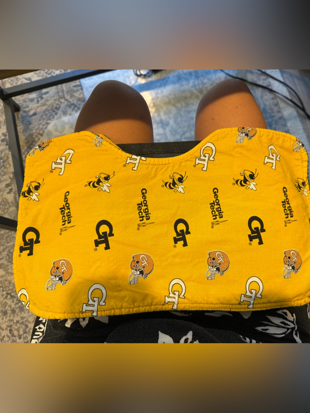 Georgia Tech Burp cloth